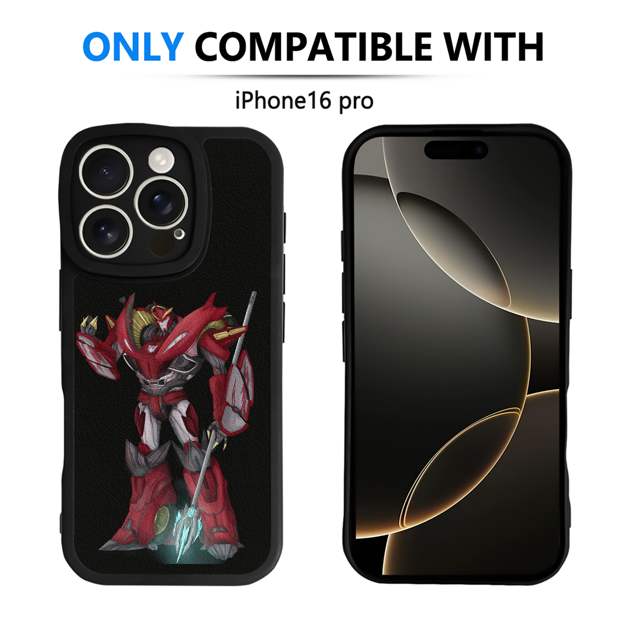 （画像用） Transformers トランスフォーマー 【iPhone 16シリーズ対応】シリコンスマホケース（レザー調） 材質：シリコン